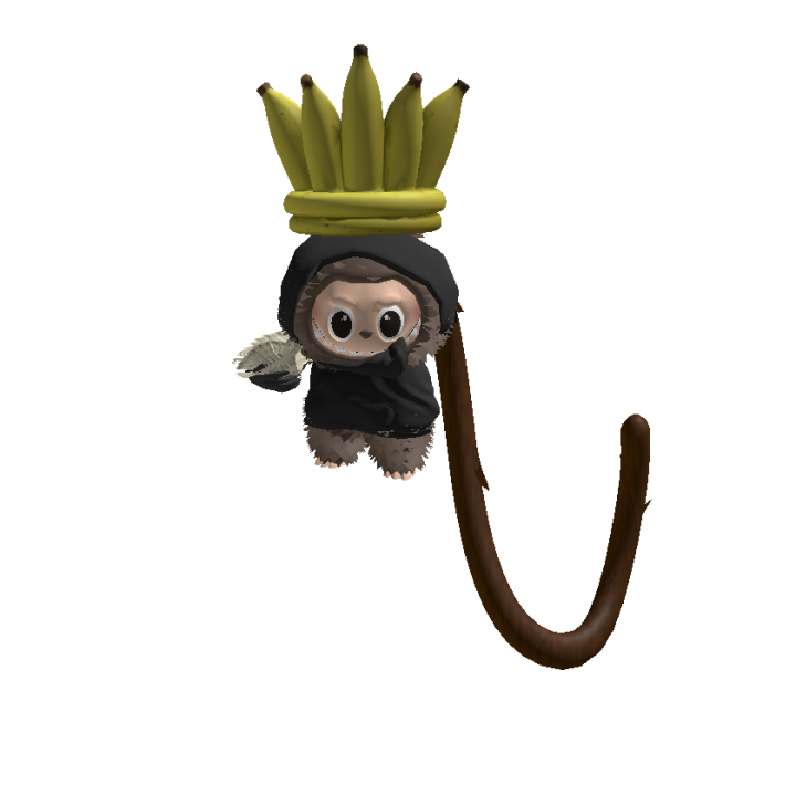 MrTyMonkey's Roblox avatar swinging from a branch